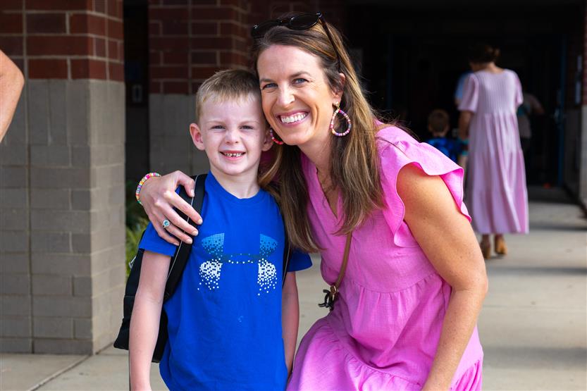 Kindergarten students start their school year